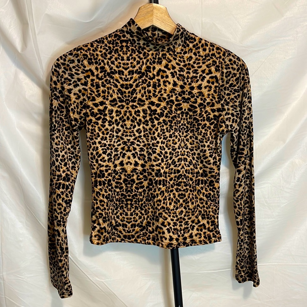 Cheetah Print Long Sleeve Top